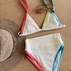 Beach Riot bikini white multi set XS/S